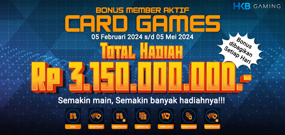 Bonus Member Aktif Card Games